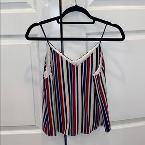 NEW Aqua Multi Colored Striped Tank
